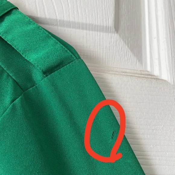 Calvin Klein green button front button up collared st Patrick’s day blouse sz XS - Picture 11 of 17